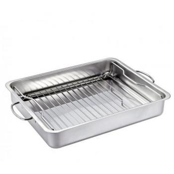 Asador y parrilla de acero inoxidable 6800ml Style, 40x31,5x6,5cm