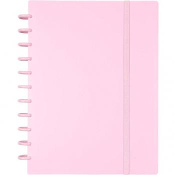 Cuaderno Ingeniox A4 100 hojas Cuadrícula 5x5 Tapas de Polipropileno Rosa con Separadores Extraíbles, Papel de 100g/m², Espiral y Cierre con