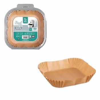 Papel Cuadrado para Freidora de Aire 16 x 16 cm, Pack de 50 Unidades, Best Products Green