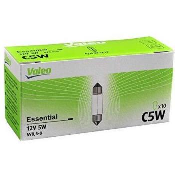 Valeo Lámpara halógena, C5W-Essential-Cartón x10, 32217