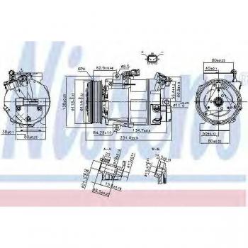 Compresor de aire acondicionado NISSENS 890297