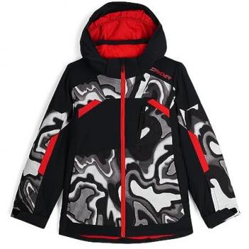 Chaqueta de esquí aislante Spyder Leader para niños, Combo Negro, talla 8