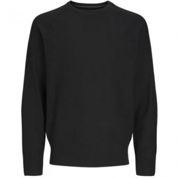 Jack & Jones Jersey de Punto con Cuello Redondo y Manga Larga para Hombre JCOMASON KNIT CREW NECK, Color Negro/Detalle: Cyclo 100, Talla M