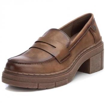 Mocasines de Mujer Refresh con Tacón Ancho de Goma, Color Negro, Talla 39