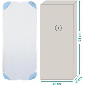 Cama Evolution Montada con Sábana - 55x133x12 cm, Equipamiento Escolar