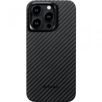 Funda Pitaka MagEZ Pro 4 para iPhone 15 Pro Max 1500D Negro/Grey Twill