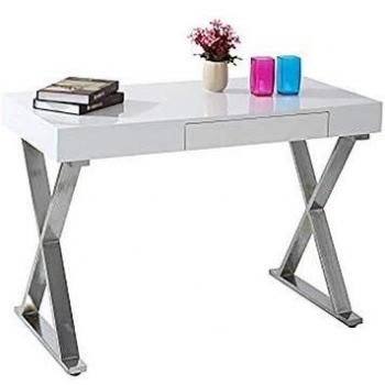 BigBuy Home Escritorio Acero Cromado MDF, Large