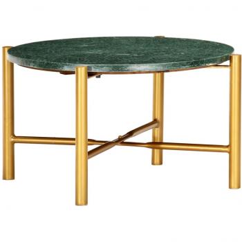 Mesa de centro Día y Noche 60x60x35 cm con textura de mármol verde real