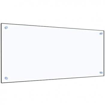 vidaXL Protector contra Salpicaduras Cocina Vidrio Templado 90x40cm Protección Herramientas Accesorios Protección Grasa al Cocinar Fiable Práctico