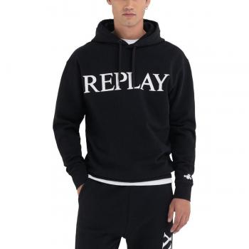 Replay Sudadera de Hombre con Capucha en Color Negro
