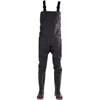 Amblers Safety Danube PVC Chest Wader with Reinforced Design - Black Size 7