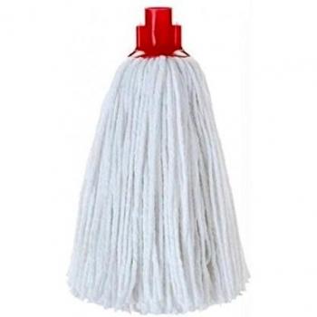 Fregona Mocho Hilo Algodón Carda Blanca 4 cabos Super Plus 30 cm y 200 gr. Caja 24 Ud