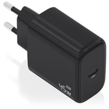 Cargador de Pared GaN Aisens 45W, 1xUSB-C PD3.0, Negro