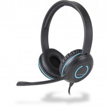 Cyber Acoustics Noise-Cancelling 3.5mm Stereo Headset with Microphone for PC, Tablet, and Mobile Use