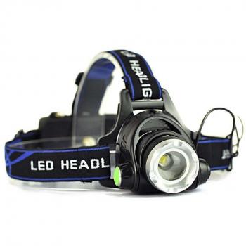 AFAITH Lámpara de cabeza, Ultra brillante de 2000 lúmenes CREE XM-L T6 LED de la linterna impermeable de Zoomable 3 modos faro recargable para ir de excursión acampar Escalada Ciclismo Pesca Luz de Seguridad SA007