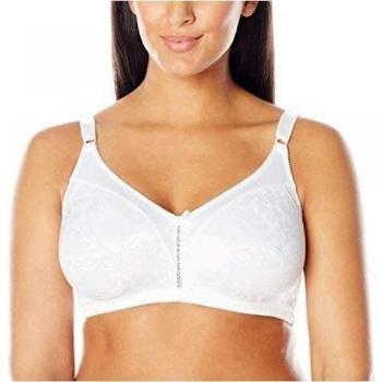 Bali Double Support Wireless Lace Bra - White 38B