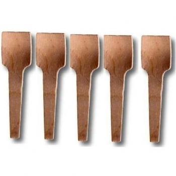100 de madera cuchara para helado 9,4 cm Pala de Madera de abedul desechables cubertería utensilios biodegradables Party Postre Comprobador de verano