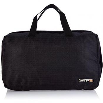 Abbey Camp® Dubai-250 Toiletry Bag - 100% Polyester, 2 Compartments, Black