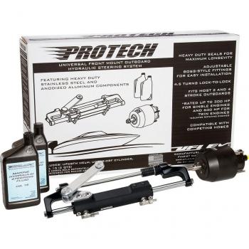 Uflex PROTECH 1.1 Front-Mount Outboard Hydraulic Steering System - Includes UP28 FM Helm, Oil & UC128-TS/1 Cylinder - No Hoses