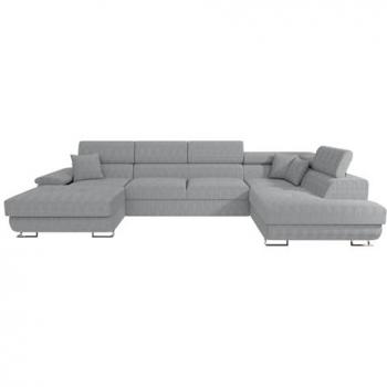 Sofá rinconero Comfivo 138 con función de descanso y caja de ropa de cama, 345x202x71cm