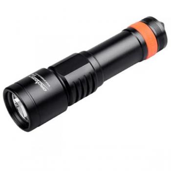 Orcatorch Linterna D700 LED Negra - Linterna sumergible, 1000 lúmenes de potencia, alcance de hasta 200 metros, cuerpo de aluminio anodizado, resistente al agua (IPX8), batería recargable