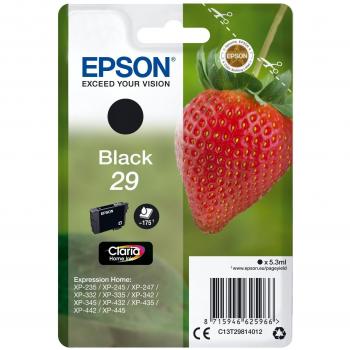 Epson 29 (T2981) Claria Home Ink Original Black Ink Cartridge (5.3ml) - C13T29814012