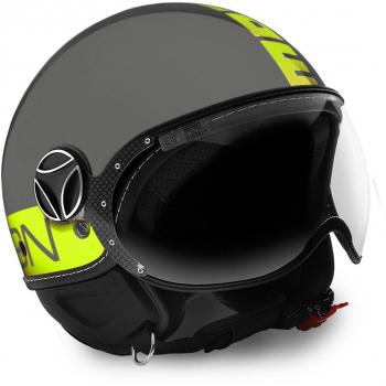 MOMO 10010040262 Casco Fighter fgtr Fluo grigio-giallo Fluo Talla XS
