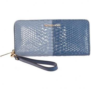 Monedero de cuero para smartphone Michael Kors 34F9GAFW4L mujer - Color azul - Talla única