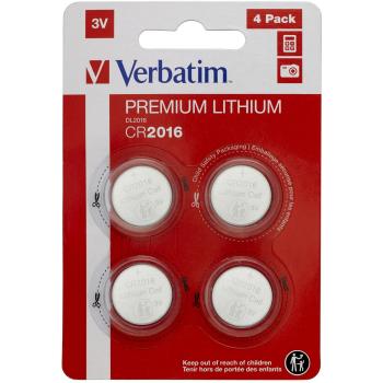 Verbatim 49531 LITHIUM BATTERY CR2016 3V 4 PACK