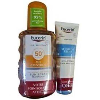 Eucerin Oil Control Sun Spray SPF50+ 200ml + Sensitive Relief After Sun Gel-Cream 50ml Duo Pack