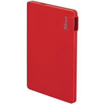 Trust Urban Powerbank 2200T - Batería externa portátil de 2200 mAh, rojo