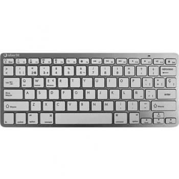 Teclado Inalámbrico Bluetooth Universal Silver HT, Edición Colors, Color Blanco/Plata