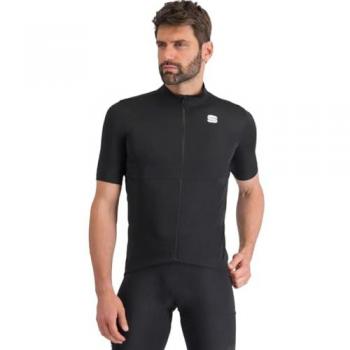 Maillot Sportful Giara Manga Corta Negro Intenso para Hombre - Talla XXL