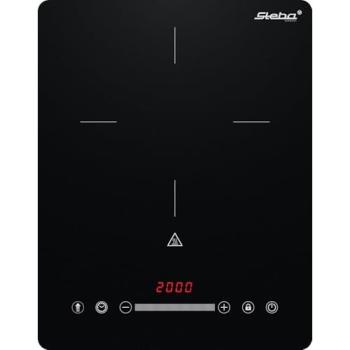 Placa de inducción portátil Steba IK 35, 2000W, Vitrocerámica, 25cm, 9 niveles de temperatura y temporizador