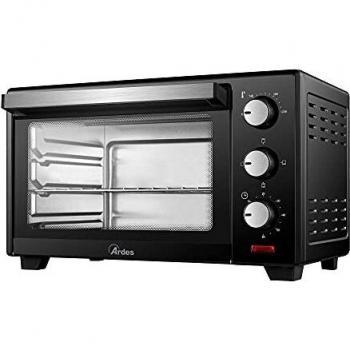 ARDES | AR6221B Horno Eléctrico 20 Litros Horno Eléctrico 3 Funciones Cocina Horno Eléctrico Temporizador Doble Vidrio Con Accesorios Horno Color Negro