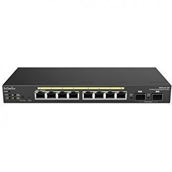 EnGenius EWS2910P 8-Port Gigabit PoE Layer 2 Managed Switch with 2 SFP Ports and 61.6W PoE Budget