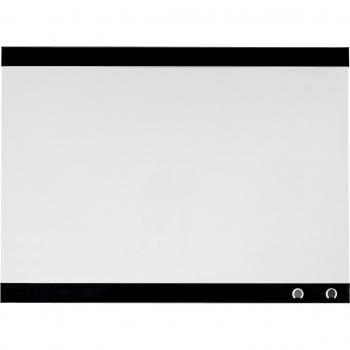 Nobo Pizarra Blanca Magnética Pequeña con Clip para Notas 430x580mm Sin Marco con Funciones de Gancho Color Blanco