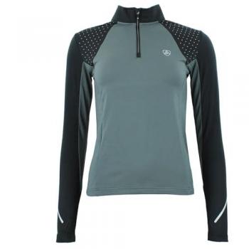 Peak Mountain Women's Long Sleeve Zip Base Layer T-Shirt