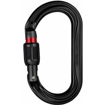 Petzl OK Screw-Lock Oval Carabiner - Black, Keylock System