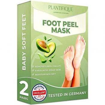 Mascarilla Exfoliante Pies de Aguacate probada dermatológicamente - calcetines exfoliantes de pies para callos y peeling pies de Plantifique - Eficaz para callos, piel muerta y seca - 2 pares