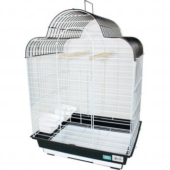 Jaula para pájaros con comederos, palos y columpios 46.5*36*65cm