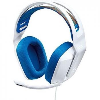 Logitech G335 Auriculares con Cable para Gaming, Micrófono Volteable, Jack de 3.5mm, Almohadillas de espuma viscoelástica, compatible con PC, PlayStation, Xbox, Nintendo Switch - Blanco