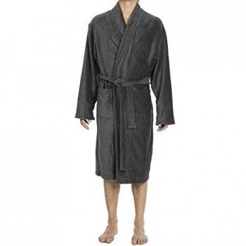 Albornoz HOM Roy Terciopelo Esponja Luxe De Los Hombres, Gris X-grande