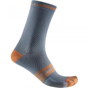 Calcetines Castelli Superleggera T 18 Azul, Gris - Talla XXL