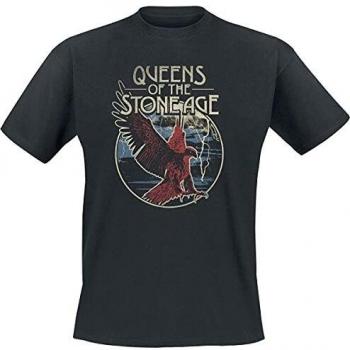 Queen of the Stone Age Men's Black Eagle T-Shirt - ROCK OFF XL