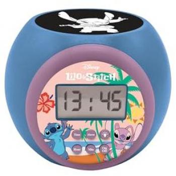 Reloj Despertador Proyector Disney Stitch con Cambio de Color LED, Temporizador y Luz Nocturna