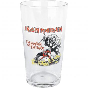 Iron Maiden Number Of The Beast Vaso de Cerveza transparente