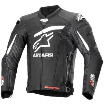 Alpinestars Women's GP Plus R V4 Rideknit Perforated Leather Motorcycle Jacket - Black/White Size 54
