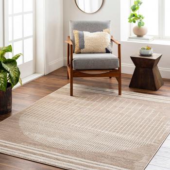 Alfombra Escandinava Moderna Marrón/Beige 200x275 cm