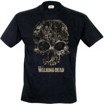 The Walking Dead Skull T-Shirt Camiseta, Negro